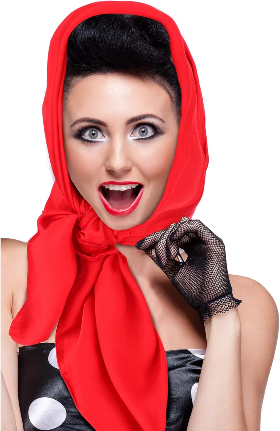 Chiffon Scarf Square Neck Scarf Handkerchief Retro Satin Ribbon Neckerchief for Women - Image 8